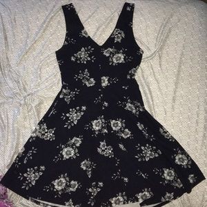 Navy blue flowers dress